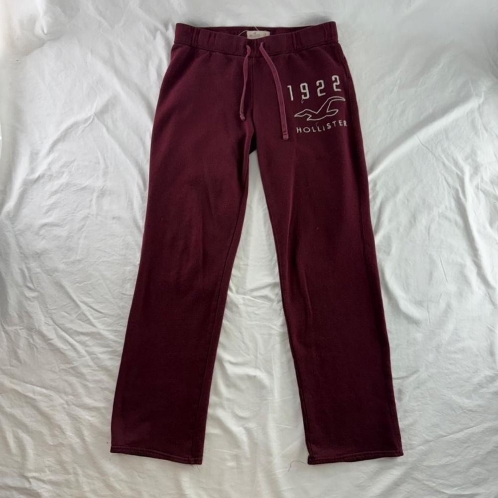 Hollister Wide Leg Logo Sweatpants Sz S Y2k McBling Bimbocore 2000s